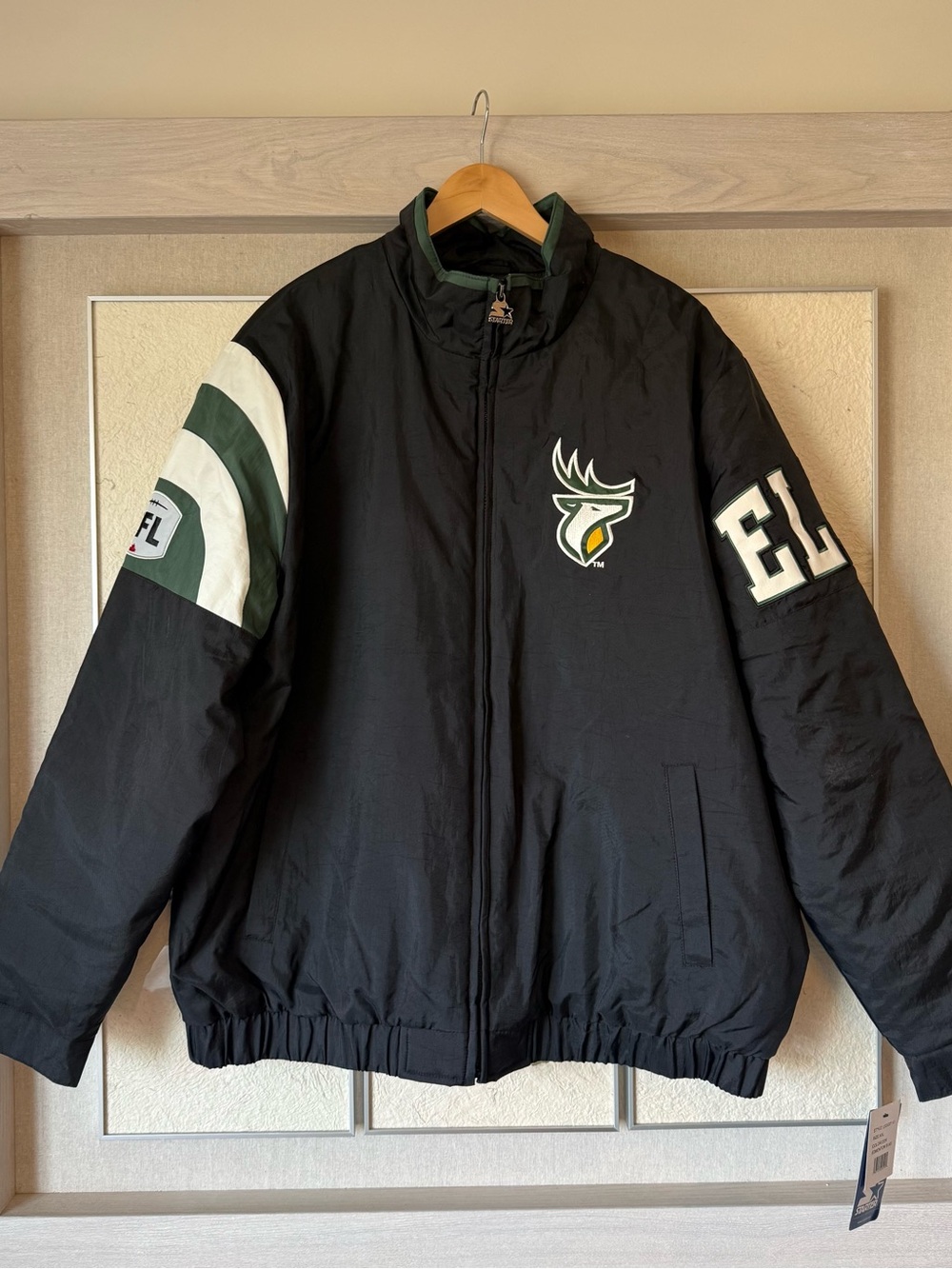 Edmonton CFL ELKS STARTER Black Bomber Jacket